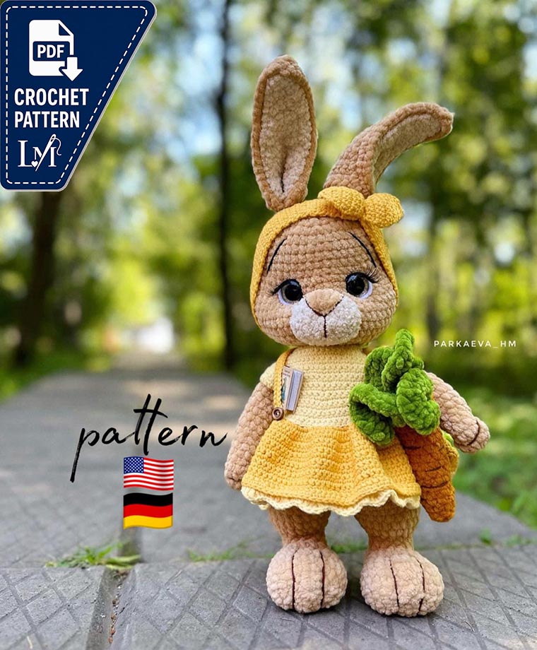 Bunny Girl Outfit Crochet Pattern: Dress & Headband (PDF)